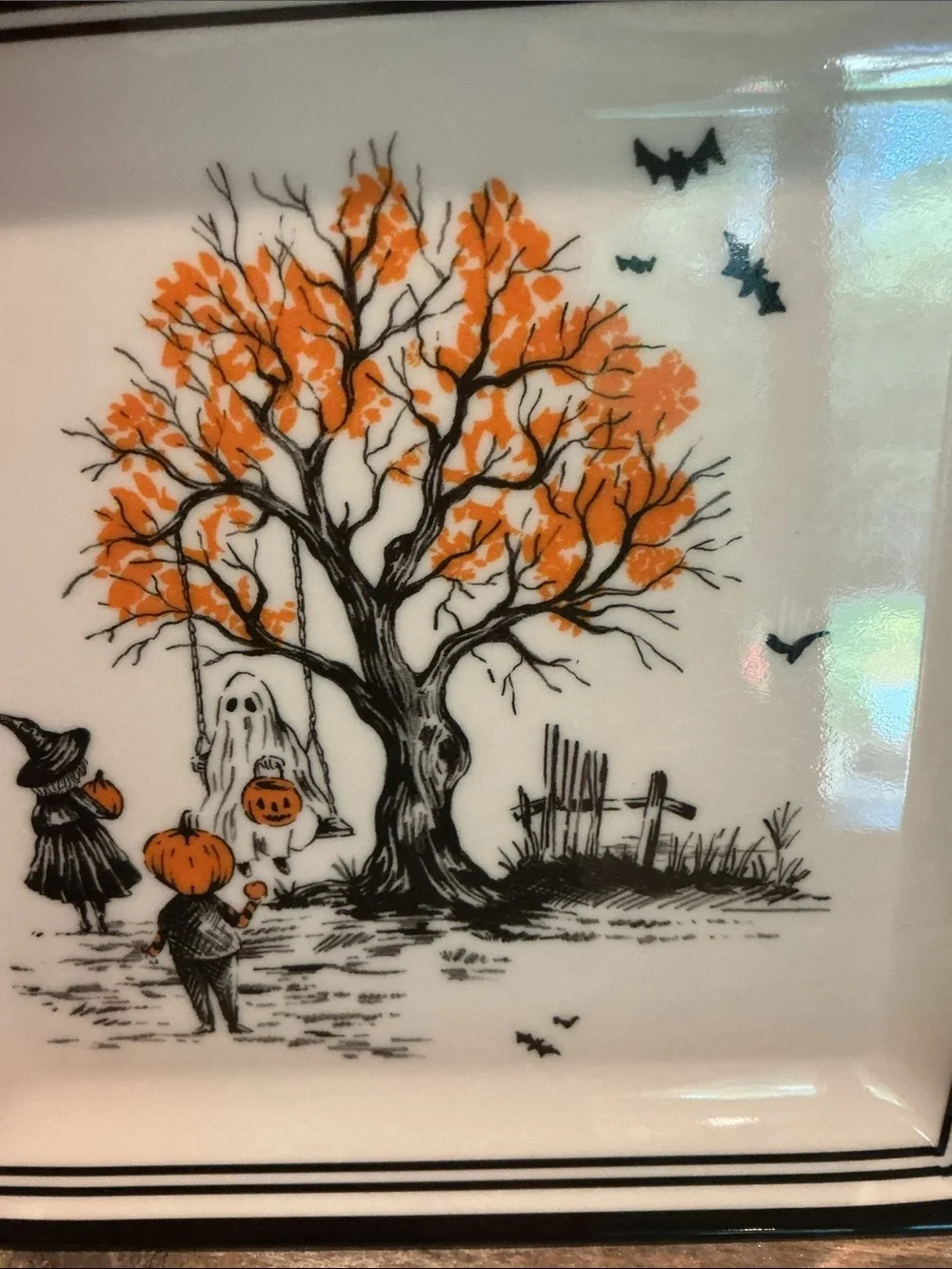 Nicole Miller Halloween Melamine Appetizer Plates - Set of 4